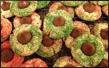 Christmas Peanut Butter Blossoms