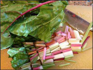 radish and swiss chard stir-fry